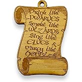 Ornament - Fantasy Rules - Raw Wood 3x3in