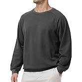 Pepypepy Men’s Lightweight Thin Cotton Crewneck Sweatshirt – Casual Long Sleeve Pullover for Spring & Fall Layering