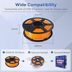 FLASHFORGE PETG Pro Filament 1.75mm Orange, 3D