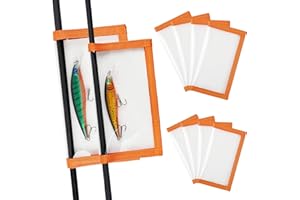 VATEICO Fishing Lure Wraps,Water-Resistance Clear PVC Fishing Bait Hook Cover Keeps Fish Safe and Easily See Lures Hook Tackle Baits Storage Protector Cover for Saltwater Freshwater 4/8Packs