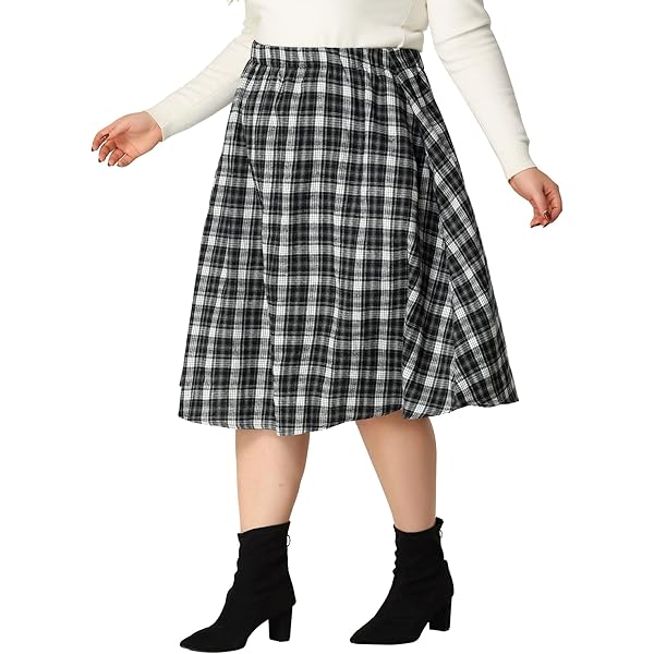 Y2K Women Plaid Tiered Maxi Skirt Elastic High Waist Gingham Y2K Women Plaid Tiered Maxi Skirt Elastic High Waist Gingham
