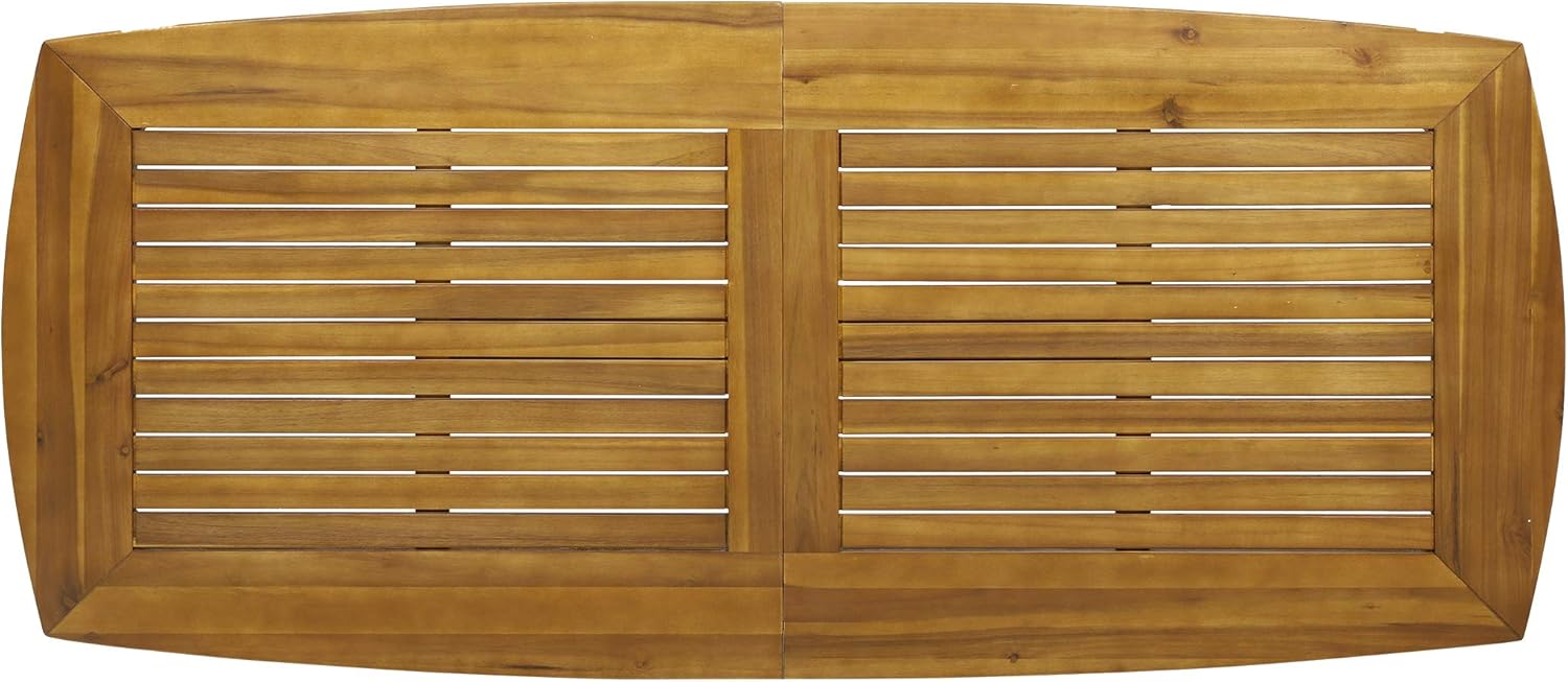 Christopher Knight Home 313208 Gwendolyn Outdoor Rustic Acacia Wood Dining Table, Teak : Garden & Outdoor