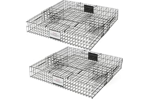 Meldoz Squirrelinator Metal Wire & Heavy Duty, 2 Door Humane Live Squirrel Catch & Release Cage Trap, Holds up to 25 Squirrels, 2 Traps