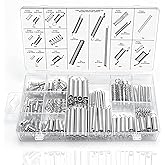 Dianrui 200PCS Spring Assortment Kit 20 Different Sizes Mini Zinc Plated Steel Compression and Extension Springs for DIY Repair Project
