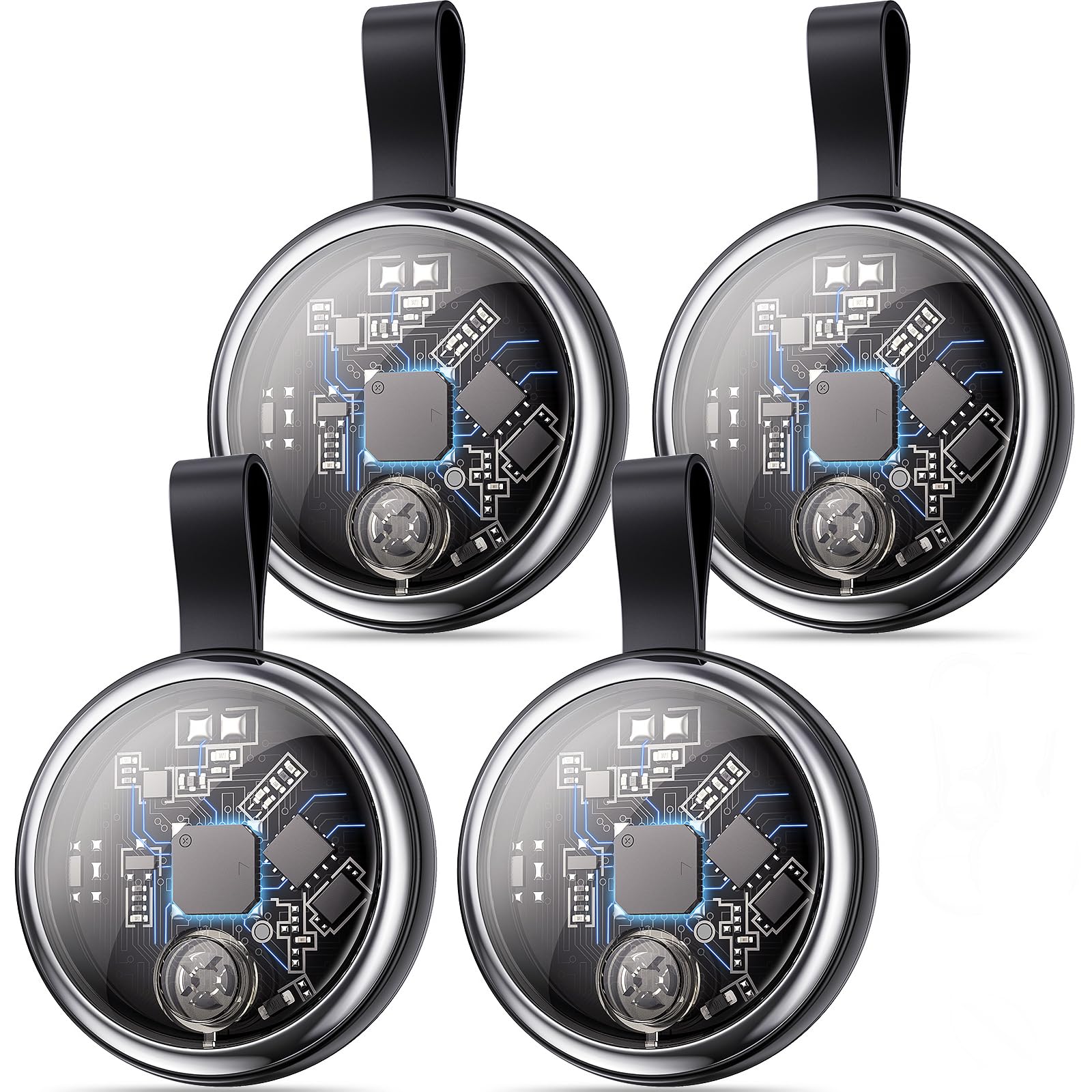 Photo 1 of 2026 New Air Tracker Tags-4 Pack Compatible with Apple Find My (iOS Only), Bluetooth Tracker Smart Tag Waterproof Key Finder Item Locator Worldwide Tracking for Keys, Wallet, Luggage, Pets