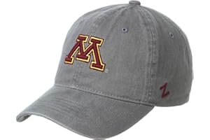 ZHATS NCAA Minnesota Golden Gophers Mens Adjustable Scholarship Hat Charcoal, Minnesota Golden Gophers Charcoal, Adjustable, One size