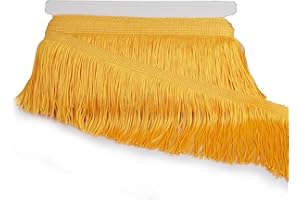 HedongHexi Chainette Fringe Trim 13.5 Yard x 4 Inches Fabric Trims Tassel Sewing for DIY Decoration Clothes Accessories Latin