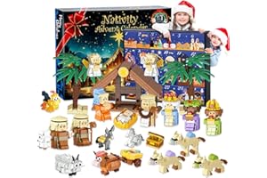 YOLIDAS Nativity Advent Calendar 2025 Kids - 24 Days Building Blocks Kits Christmas Gifts Countdown Calendar Set, Christmas Building Toys Gift Sets for Boys, Girls, Teens & Adults Ages 6+