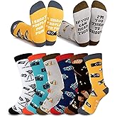 Glitopper 6 Pairs Photographer Gifts for Men Funny Camera Photography Crew Socks Novelty Birthday Holiday Gift for Photograph Lovers