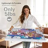 LAVIEVERT Tilting Puzzle Board 1000pc Light Gray Felt Stand Cover 5 Drawers view 6