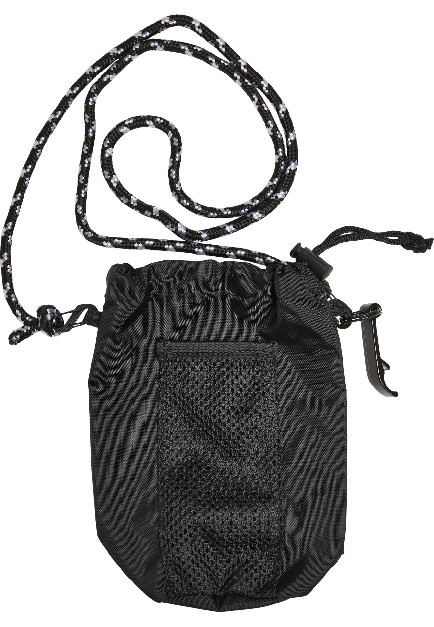 Urban Classics Unisex's Recycled Ripstop Bottle Holder Neck Pouch Bag, Black, One Size