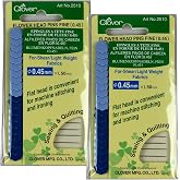 Bundle of (2) 20 piece Packs, Clover Flower Head Fine Pins, &Oslash; .45mm by 50mm Long