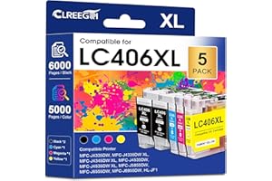 Compatible LC406 LC406XL Ink Cartridges for Brother Printer LC406XL for MFC-J4335DW MFC-J5855DW MFC-J6555DW MFC-J4535DW MFC-J