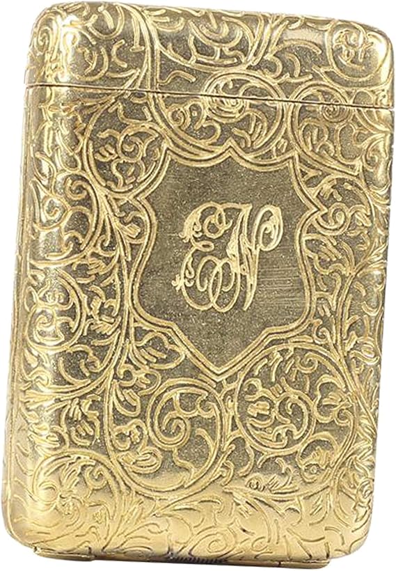 Amazon Co Jp F Fityle 純粋な真鍮シガレットケース合金男性のタバコのポーチオーガナイザー収納男性と女性 服 ファッション小物