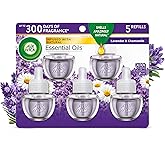 Air Wick Plug in Scented Oil Refill, 5ct, Lavender and Chamomile, Essential Oils, Air Freshener