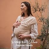 Boba Baby Wrap Carrier Original Sling for Newborns 7–35 lbs Sand Leopard view 7