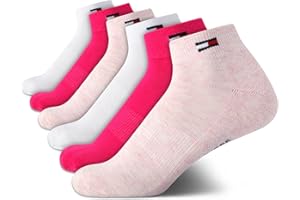 Tommy Hilfiger Girls Athletic Socks - 6 Pack Performance Cushion Quarter Cut Socks - Breathable Ankle Socks for Girls (S-L)