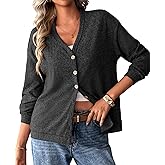 AmazingStar Womens Cardigan Sweaters Lightweight V-Neck Soft Chunky Knit Open Front Loose Fit Tops Fall Fashion 2026 Clothing