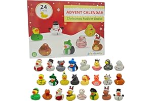 4E'S NOVELTY Christmas Advent Calendar 2024 Kids with Christmas Rubber Ducks for Kids & Toddlers, 24 Days Christmas Countdown Calendar Toy & Gifts for Kids Boys & Girls, Jeep Ducks
