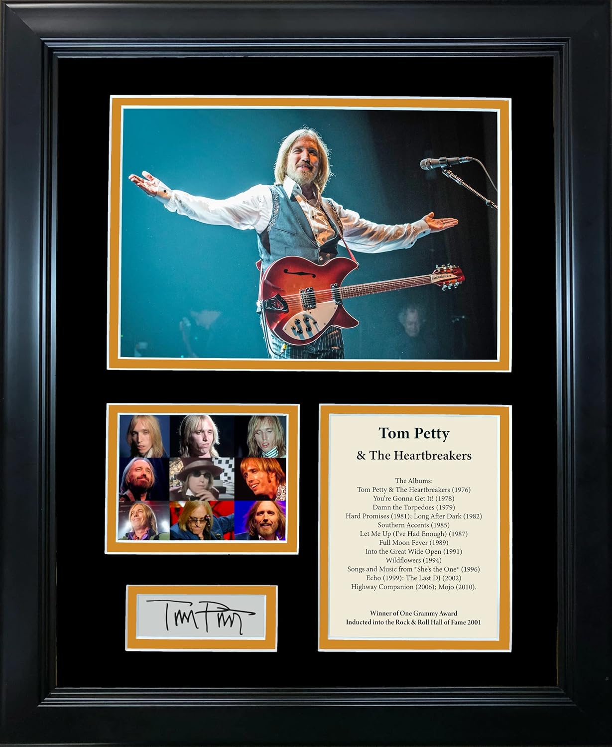 Photographs - HOFSM.COM Hall of Fame Sports Memorabilia Framed Tom Petty & The Heartbreakers Facsimile Laser Engraved Signature Auto 12