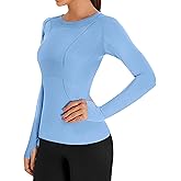 BMJL Womens Seamless Workout Shirts Long Sleeve Compression Tops Underscrub Athletic Gym Shirts
