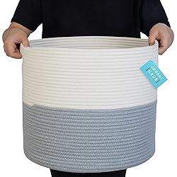 OrganiHaus Cotton Rope Basket for Nursery 16x14