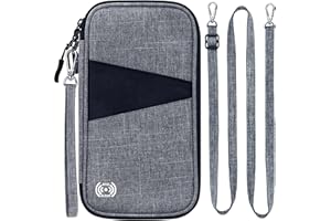 BKNOOU Passport Holder Family Rfid Blocking Travel Document Organizer,Travel Passport Wallet Multiple Passport Holder for Traveling,Family passport holder for 2 4 6 8,Passport Organizer for Men Women