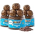 Doich Chocolate Chip Cookie Dough (3-Pack) Healthy Cookies - High Protein, Low Sugar Snack - Baked Goods Dessert - Gluten Free, Vegan, Kosher