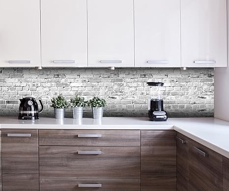 Kuchenruckwand Klinkersteine Grau Nischenruckwand Spritzschutz