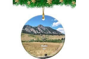WEEKINO Boulder Mesa Trail Colorado USA Christmas Ornament Travel Souvenir Personalized Christmas Tree Pendant Hanging Decoration