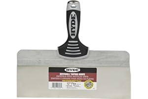 Hyde Tools 09343 12-Inch Pro Stainless Steel Taping Knife with Extruded Back, Blue