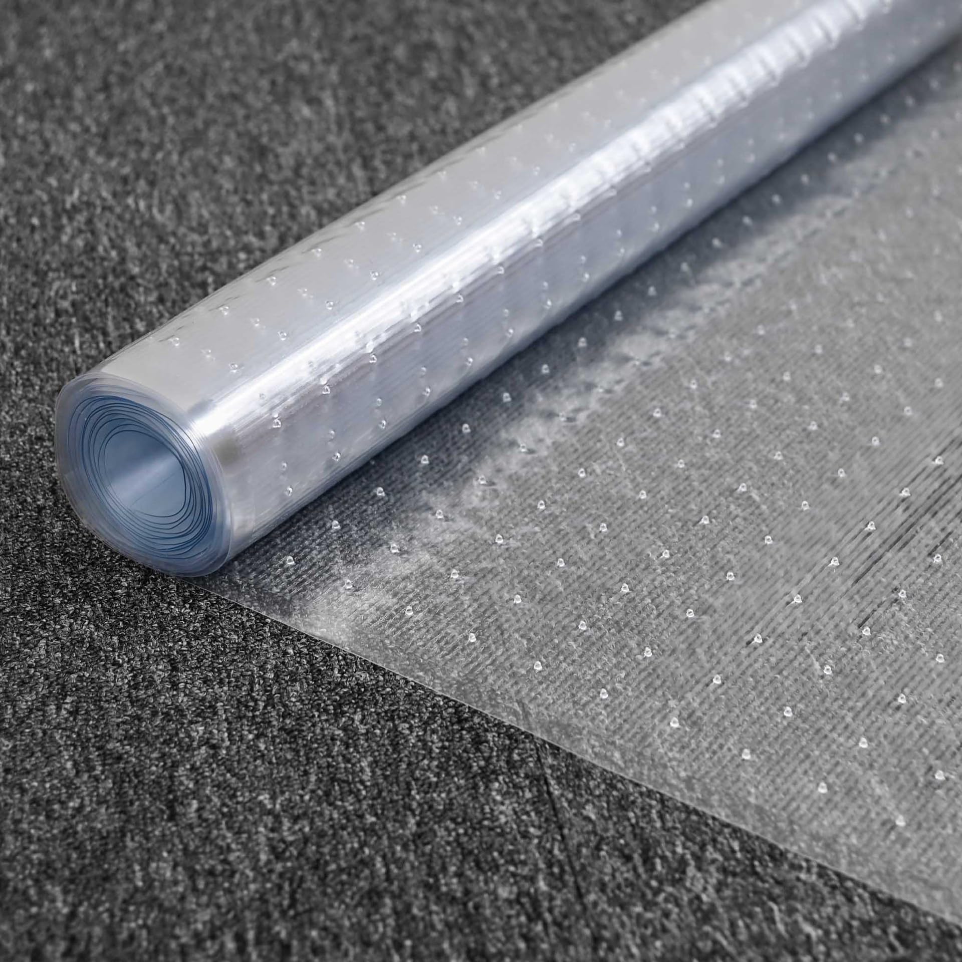 Photo 1 of Clear Carpet Protector Floor Runner 27" x 25 ft Stain-Resistant & Non-Slip Rug Protector for Low-Pile Plastic Carpet Runner Roll for High Traffic Hallway or Entrance