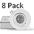 Nadair SL4-550CT- Ic Rated Dimmable Swivel Ultra Recessed Junction Box 550 Lumens, 3 Color