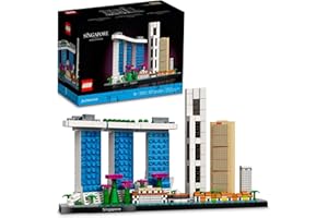 LEGO Architecture Singapore 21057 Building Set - Skyline Collection, Architecture Construction Model for Home and Office Décor, Gift Idea for Adults