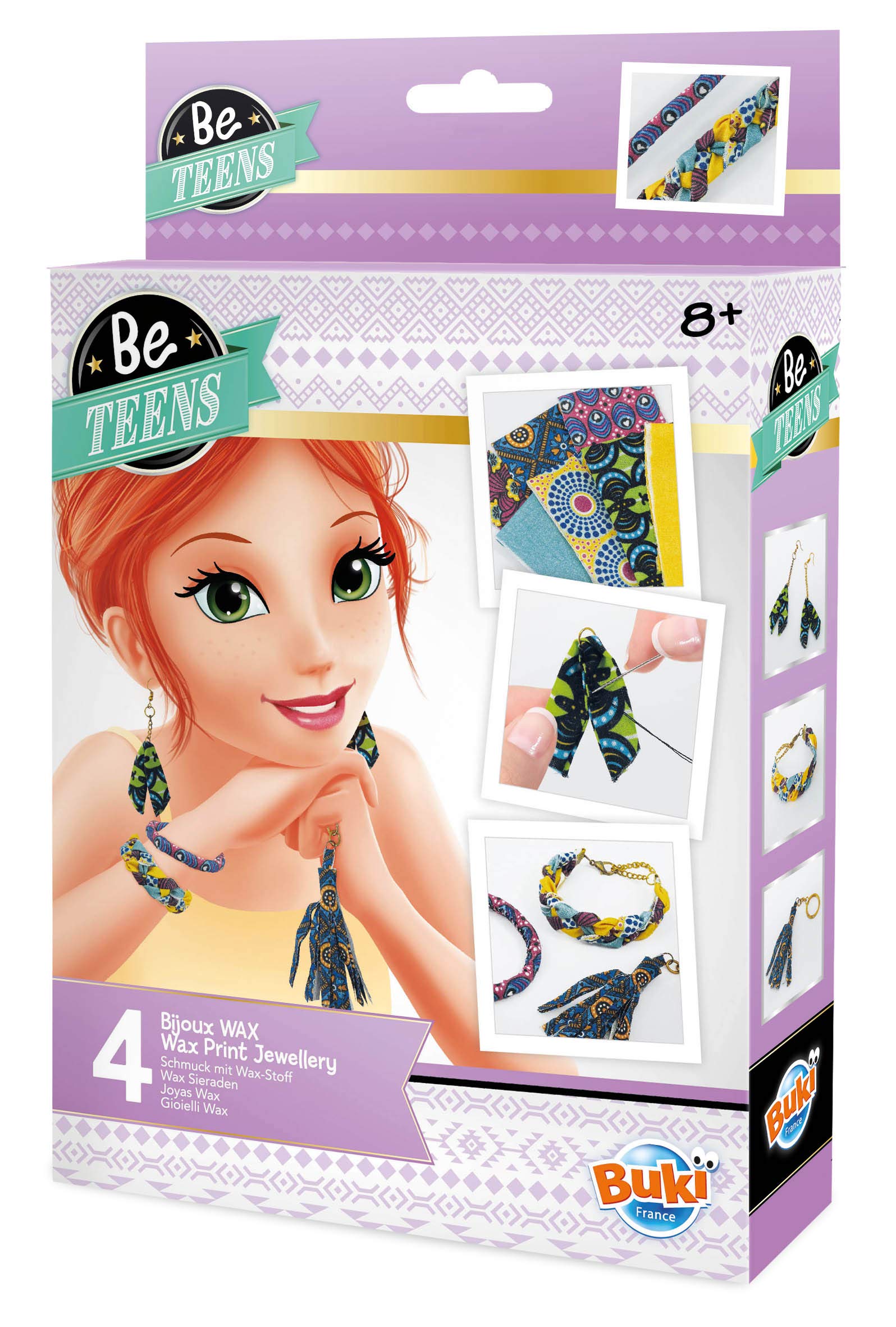 Buki France Be Teens Wax Print Jewellery Making Gift Set. Jewellery Making Kit. Customise Bracelets & Earrings with Accessories & Instructions. Arts & Crafts for Kids. Suitable for Boys & Girls 8+