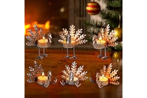 ALLADINBOX Set of 6 Turkey Tea Light Candle Holders Thanksgiving Centerpiece, Fall Decorations, Home Decor, Tea Light Decorations, Table Kitchen Thanksgiving Decorations