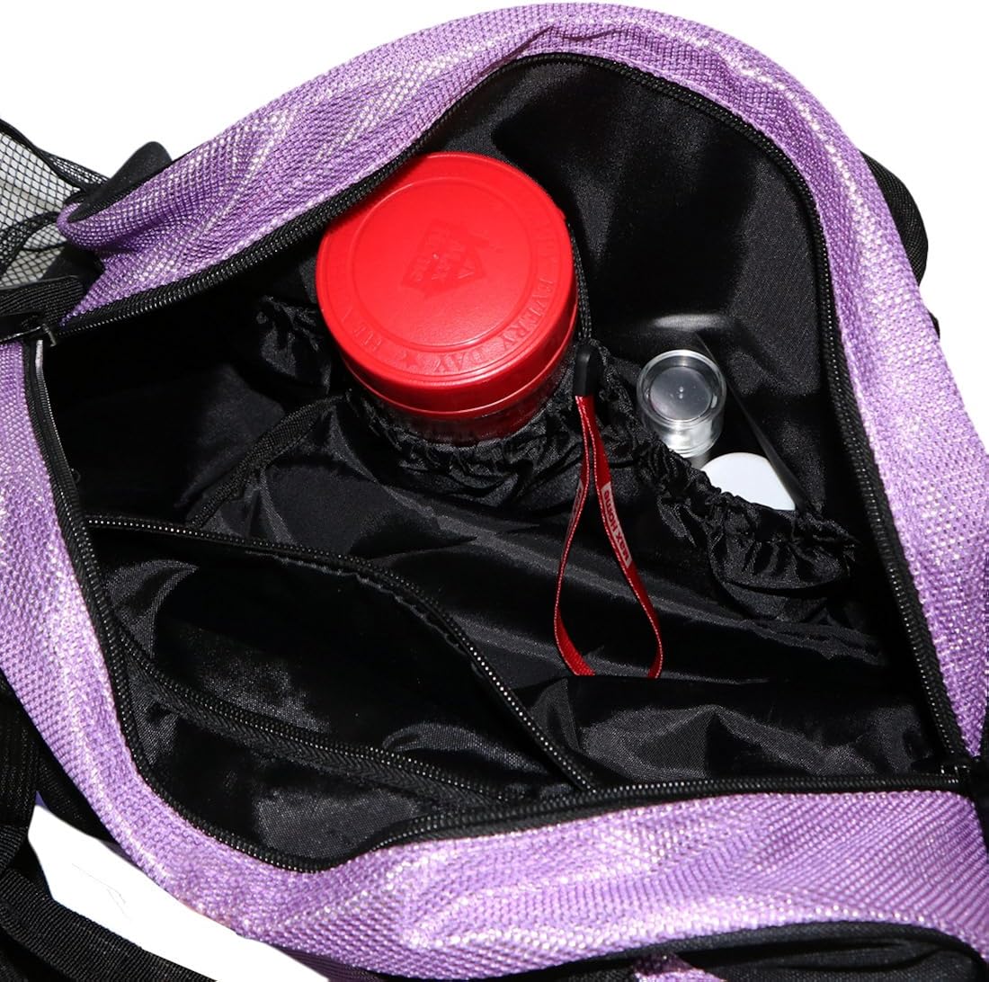 kilofly Girl's Ballet Dance Sports Gym Duffel Bag Travel Carry On + Handy Pouch, Purple, 18.9 inch - Image 5