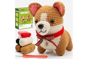 Faircosy Animal Crochet Kit for Beginners: Includes Complete Tools Ample Yarn Step by Step Videos for Teens Adults - Perfect Amigurumi Kit for Indoor Entertainment & Long Journeys
