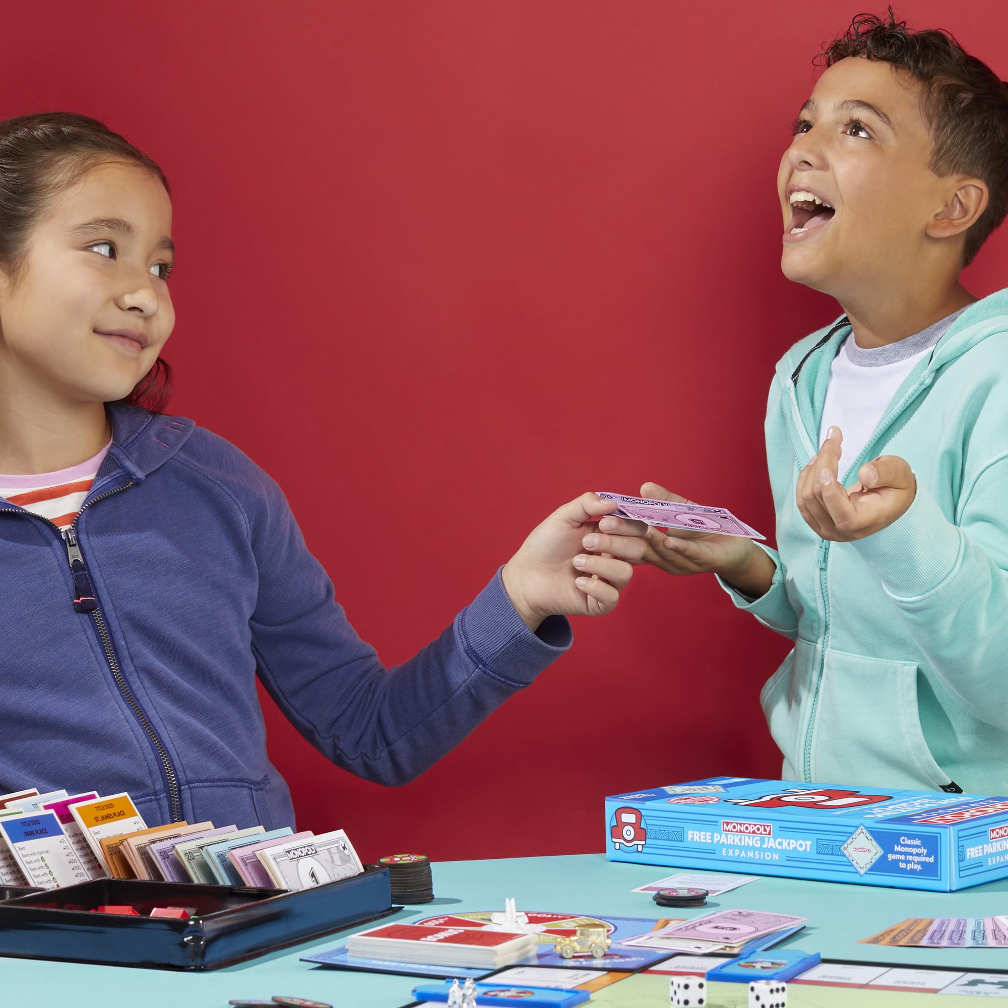 Monopoly Free Parking Jackpot Expansion | Add More Fun to Classic Monopoly Game and Play Faster | Ages 8+ | 2-6 Players | 40 Mins. | Family Board Games