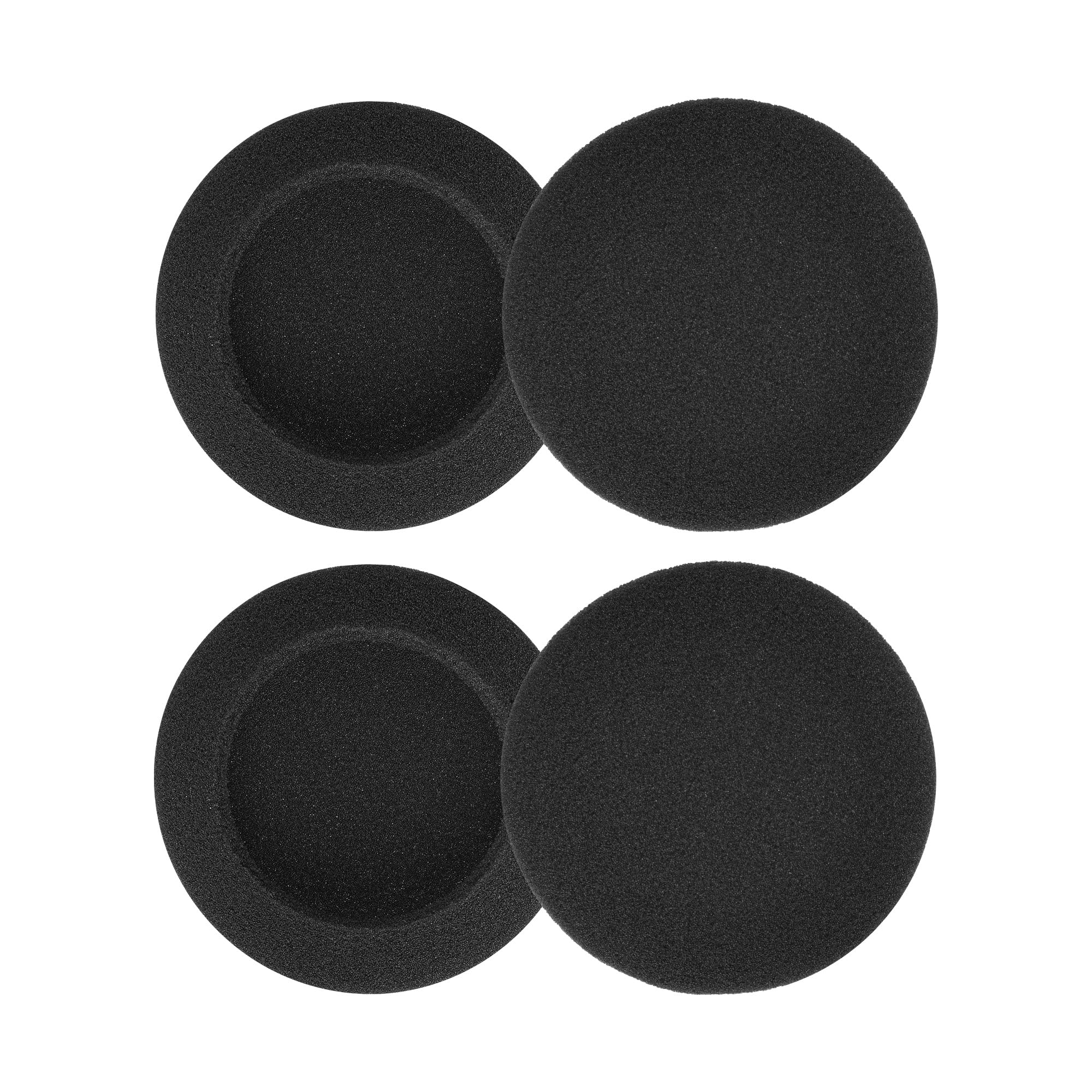 kwmobile Pads for Headset/Overear headphone Headphone Ear Covers (Set of 4) - Inner Size of 7.5 cm - Black