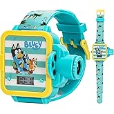 Bluey Kids Digital Projector Watch with 6 Image Slides, Adjustable Character Strap, Digital LCD Display, Bright Projection Button, Fun for Preschool Ages, Wrist Size 5.5"–8"