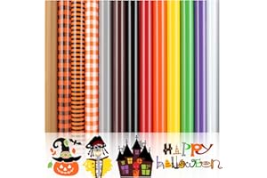 TIANLAI Tie Dye HTV Heat Transfer Vinyl, 12"x 10" HTV Vinyl for Shirts, Watercolor Iron on Vinyl for All Cutter Machine, Easy to Cut and Weed for Heat Vinyl Design (Halloween Buffalo Plaid)