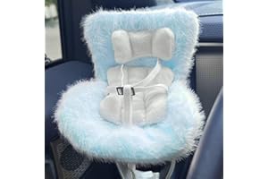 CHICHO Doll Car Seat with Soft Furry Cushion for 10-17cm Dolls, Clips onto Car Air Vent, Cute Doll Chair for Desktop Display, Fashionable Car Decoration Accessories (Blue)