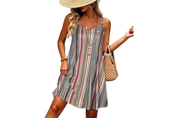 JOELLYUS Womens Spaghetti Strap Dress Summer Dresses Beach Cover Ups Casual Sundresses with Pockets 2026