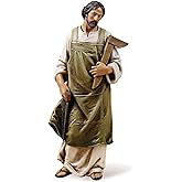 Joseph's Studio by Roman - St. Joseph The Worker Figure, Life of Christ, Renaissance Collection, 10.25" H, Resin and Stone, Religious Gift, Decoration