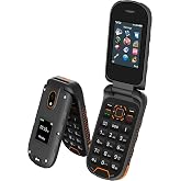 Plum RAM Plus 4G Volte Rugged Flip Phone, Shock Resistent, T-Mobile - Orange