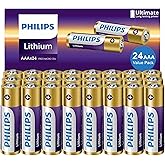 PHILIPS AAA Lithium Batteries 24 Pack, Ultimate Long Lasting 1.5v Lithium Triple A Batteries, Works in Extreme Conditions, Pr