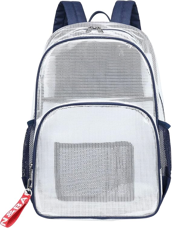 clear plastic bookbag