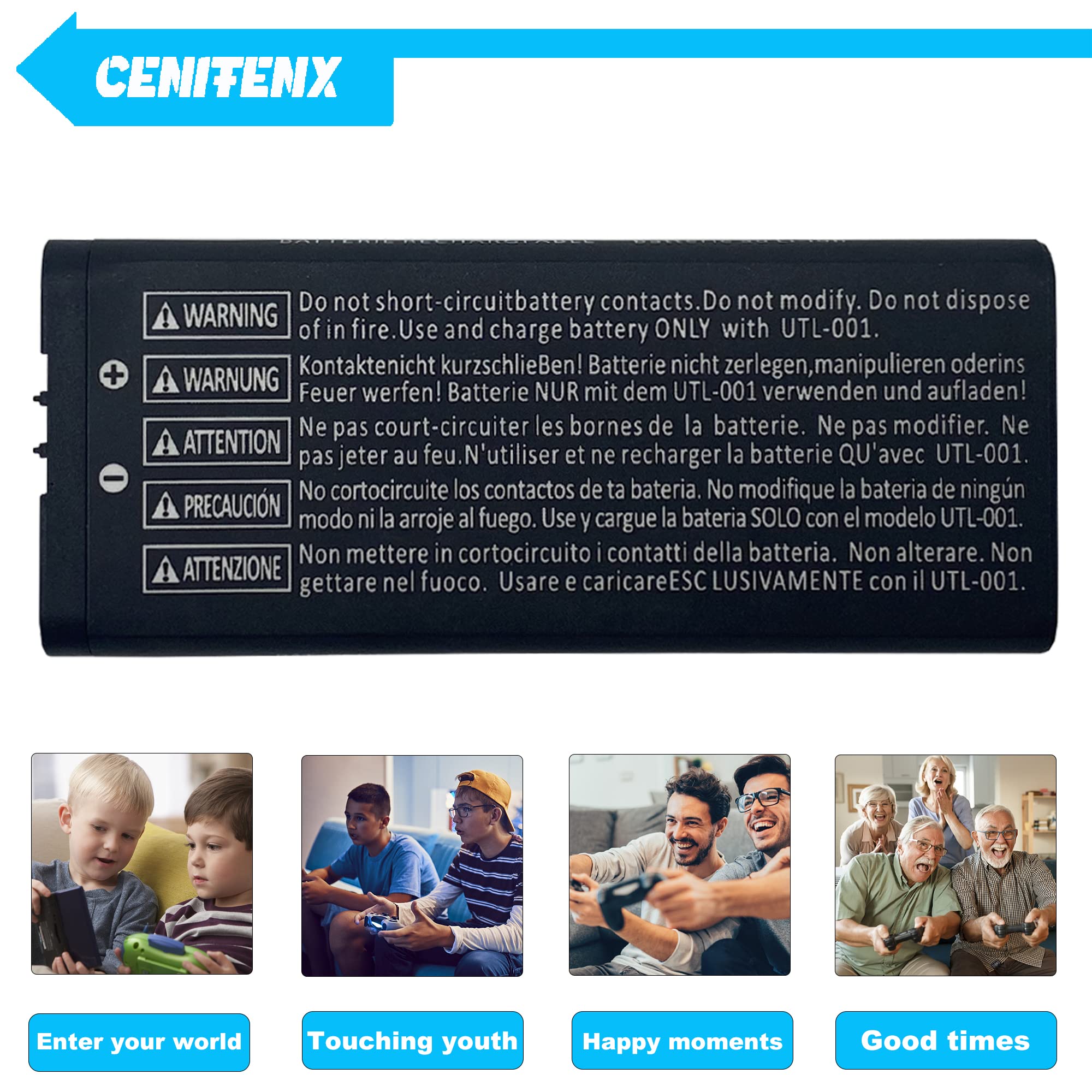 CENIFENX DSi XL Battery UTL-003 3.7V 1050mAh Replacement for DSi XL, DSi LL Game Player Battery with Repair Tool Kit (Not for DSi NDSi DS Lite)