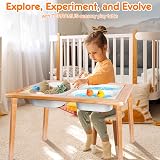 TERRAMUS Multifunctional Sensory Table with 3 Storage Bins 22mm Wood view 3